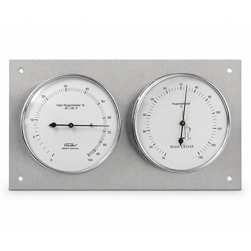 Fischer Wine Cellar Hygrometer & Thermometer 240 mm / 9.4" - 140.01F  (English, °F)