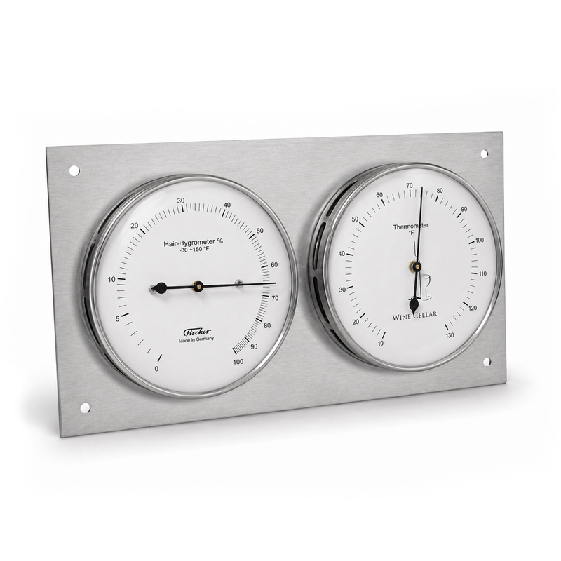 Fischer Wine Cellar Hygrometer & Thermometer 240 mm / 9.4" - 140.01F  (English, °F)