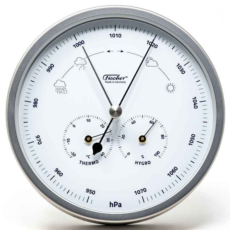 Fischer Barometer with Thermometer & Hygrometer 6.3" - 1602-01 (German Display / °C)