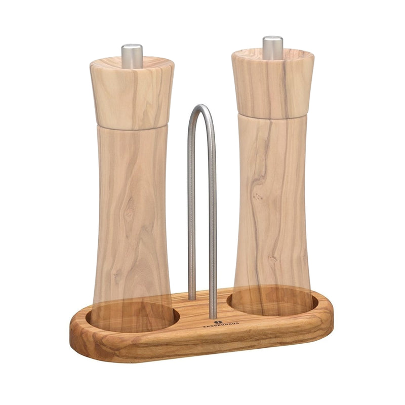 Zassenhaus Mill Coaster for Pepper & Salt Mill with Handle, Olive Wood max. Ø 6 cm / 2.36" - #036060