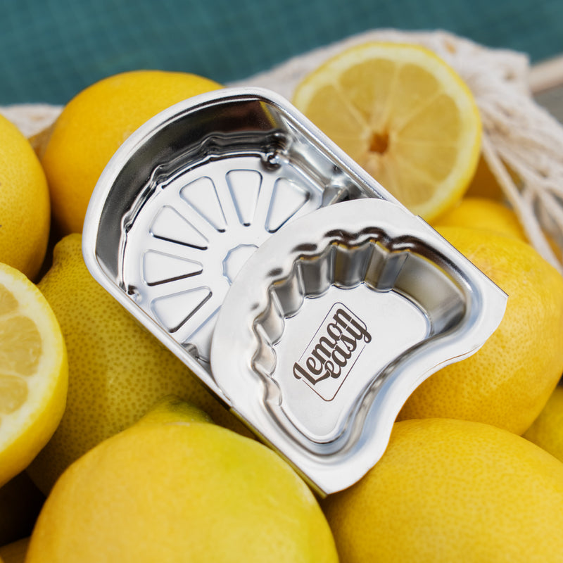 Lemoneasy Stainless Steel Lemon Slice Press - Compact Citrus Juicer, Dishwasher Safe, Made in Germany