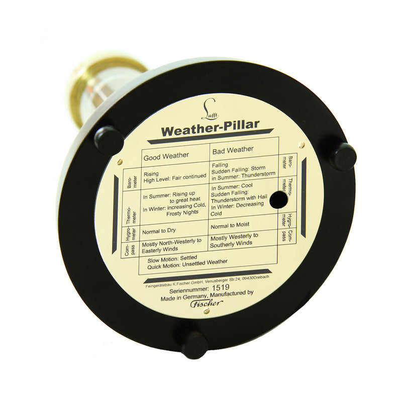 LUFFT Weather Pillar, Brass / Wood