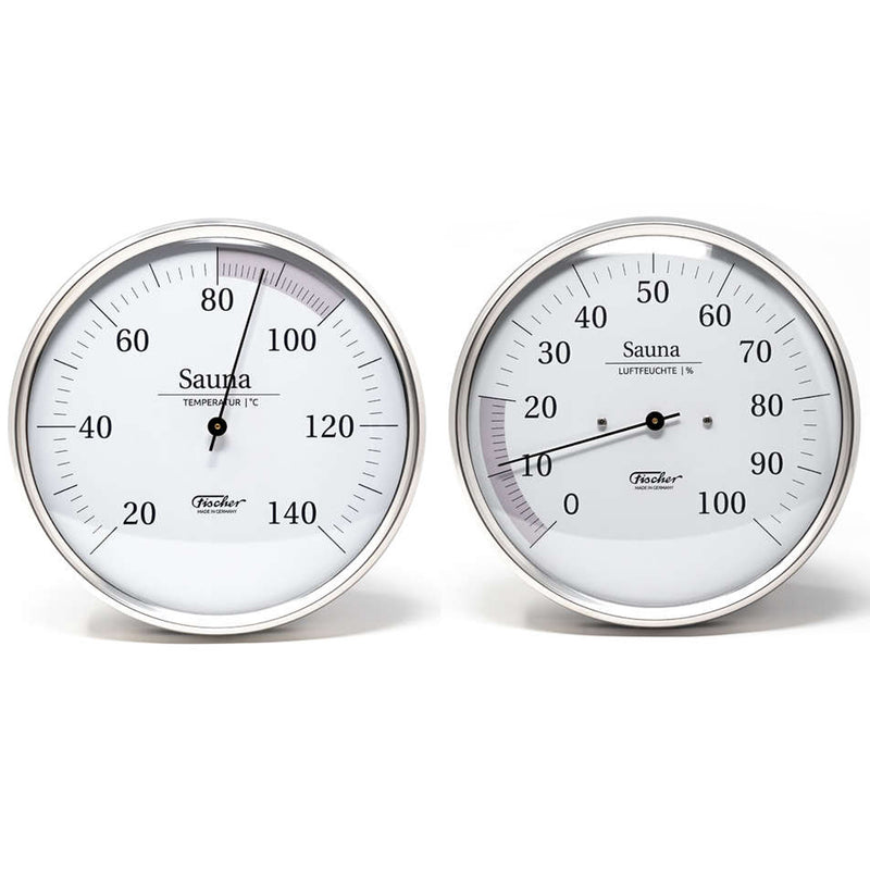 alt
Termómetro e higrómetro para sauna Fischer, acero inoxidable (°C)