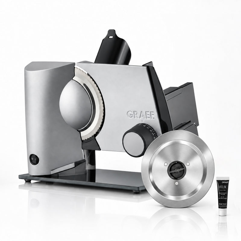 Graef S32100 Premium Electric Bread Slicer - 230 V Appliance for USA 110V with Included Step-Up Converter