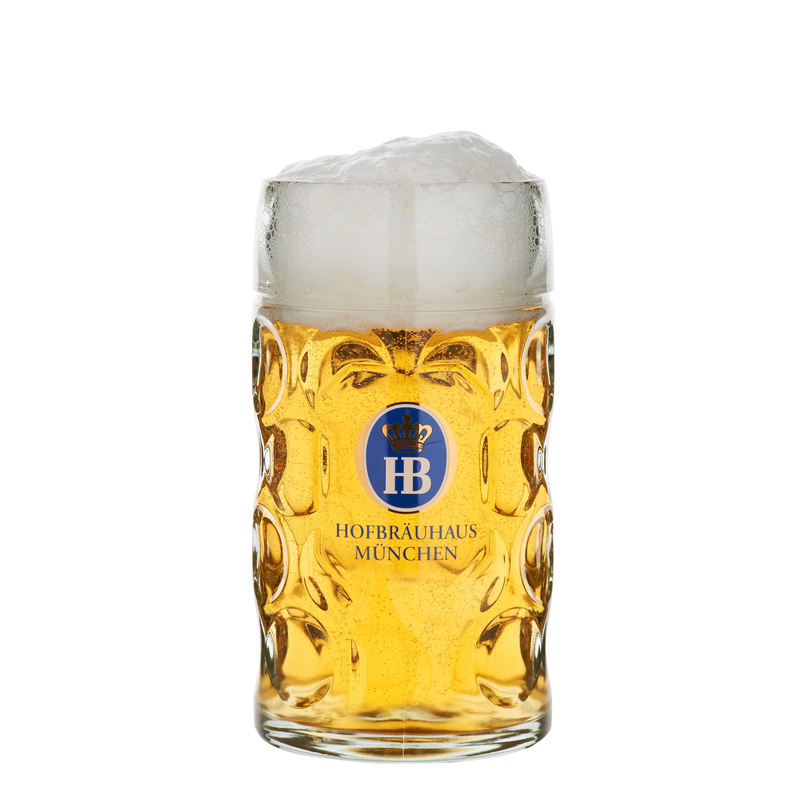 Original Hofbräuhaus München Glass Beer Mug "Isarseidel"