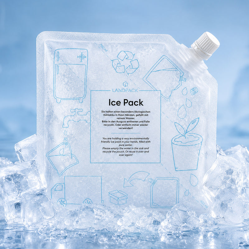 Landpack Bolsas de hielo rellenables con agua – 23.7 fl oz (700 ml)