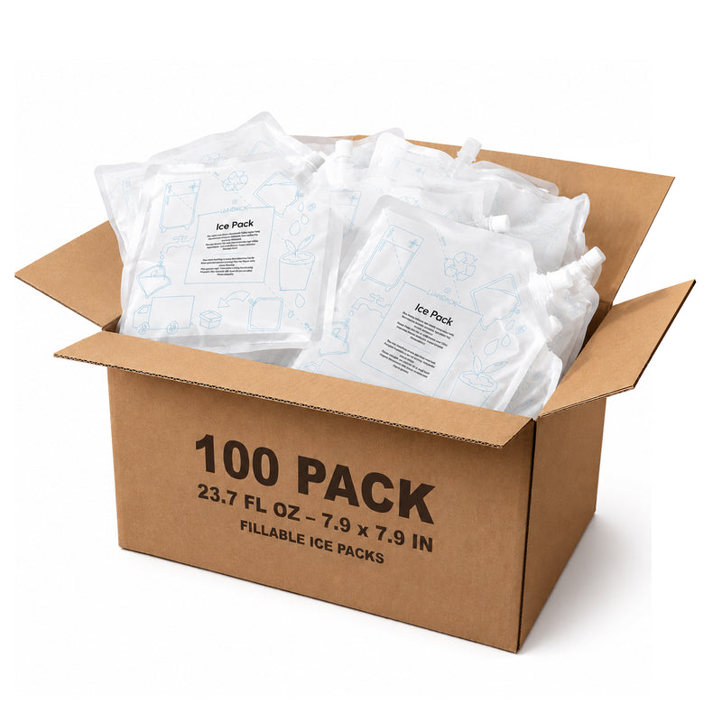 Landpack Bolsas de hielo rellenables con agua – 23.7 fl oz (700 ml)