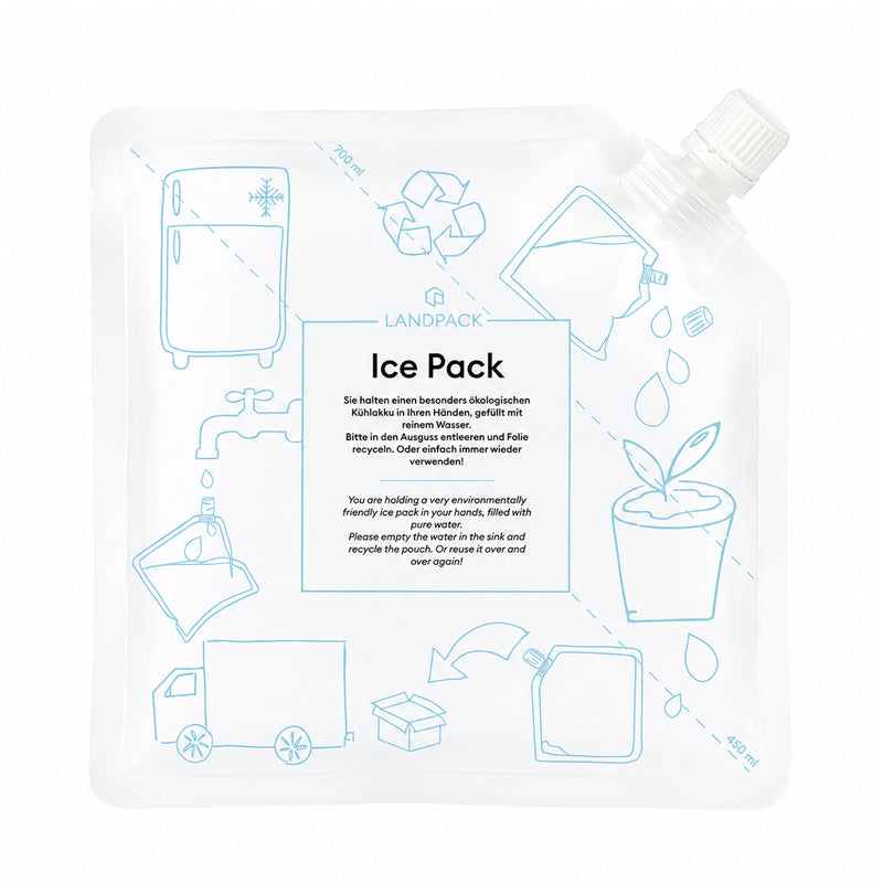 Landpack Bolsas de hielo rellenables con agua – 23.7 fl oz (700 ml)