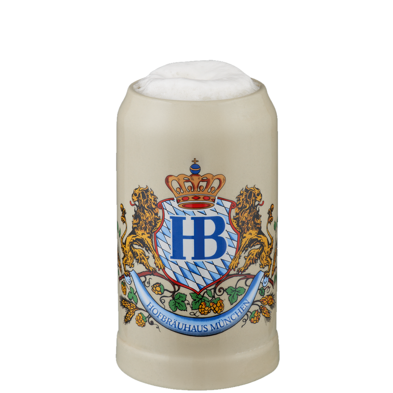 Original Hofbräuhaus München Beer Stein "Lion Decor"