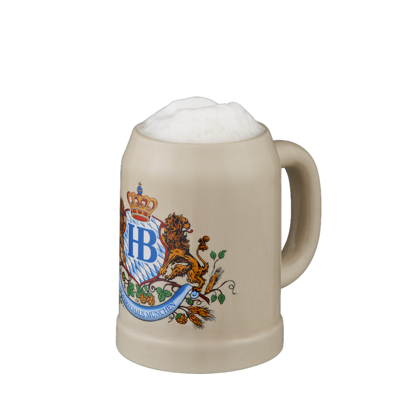 Original Hofbräuhaus München Beer Stein "Lion Decor"