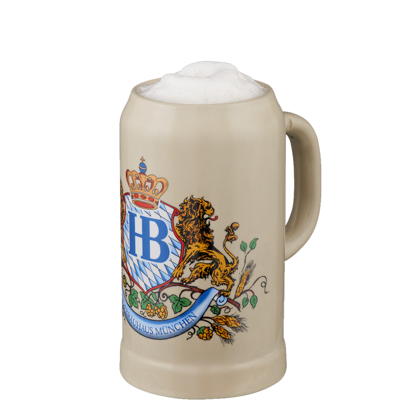 Original Hofbräuhaus München Beer Stein "Lion Decor"