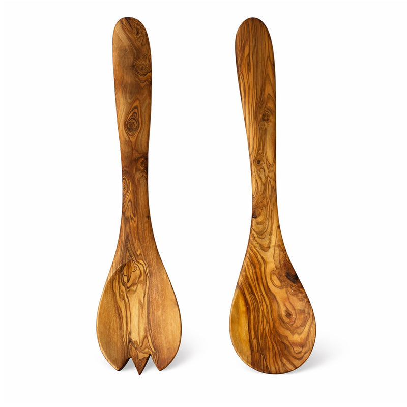 PASTERKAMP Olive Wood Salad Servers "Provence" - 30 cm / 11.8"