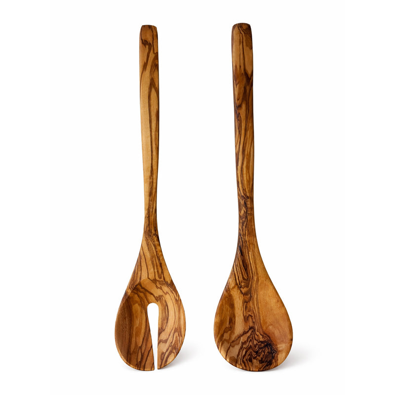 PASTERKAMP Cubiertos para ensalada de madera de olivo "Scandia" 30 cm / 11.8"