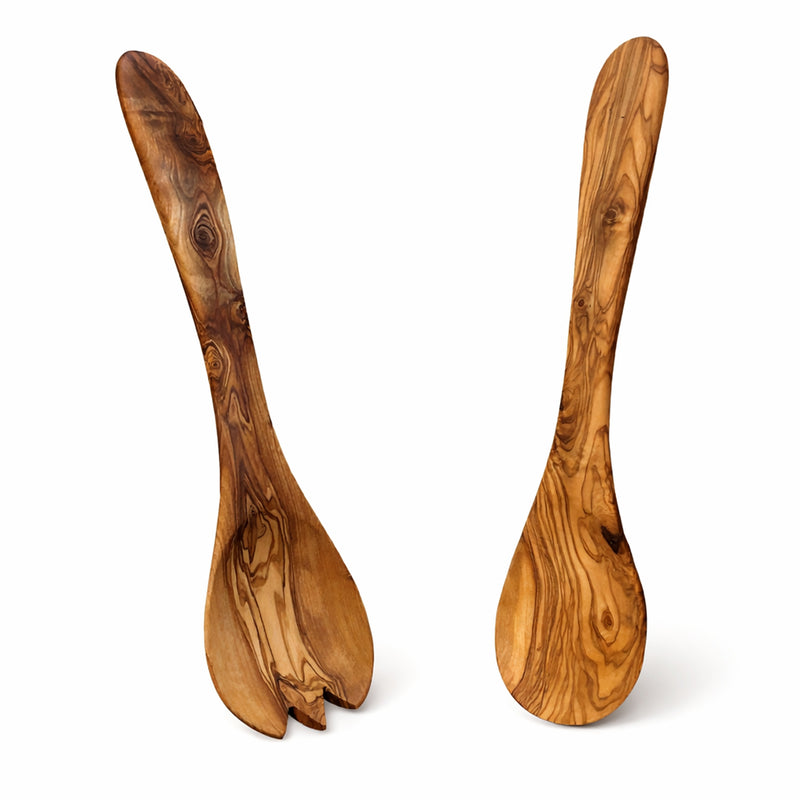 PASTERKAMP Olive Wood Salad Servers "Provence" - 30 cm / 11.8"