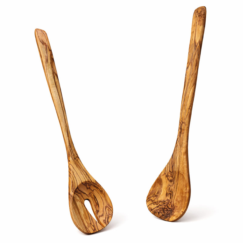 PASTERKAMP Cubiertos para ensalada de madera de olivo "Scandia" 30 cm / 11.8"