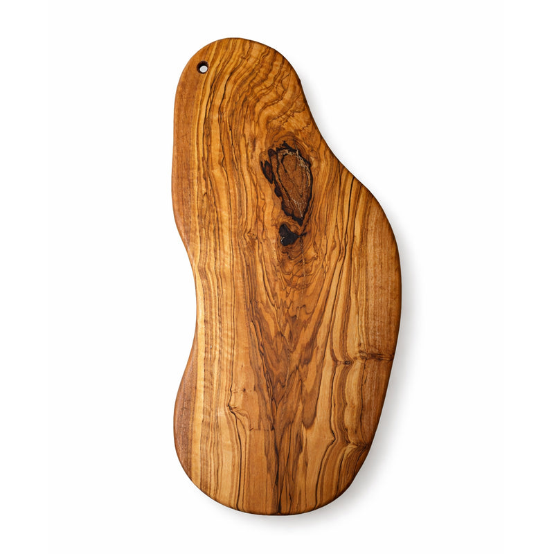 PASTERKAMP Olive Wood Cutting Board - Unique Shape with Natural Edge