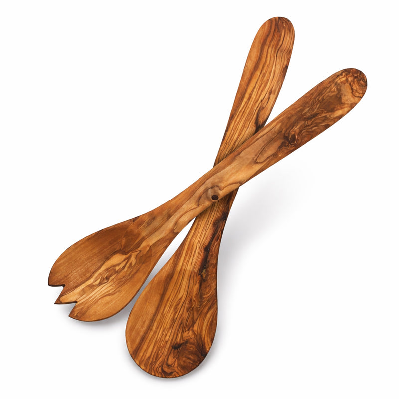 PASTERKAMP Olive Wood Salad Servers "Provence" - 30 cm / 11.8"