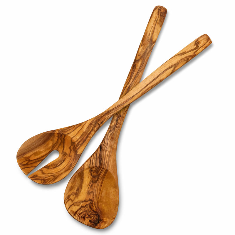 PASTERKAMP Cubiertos para ensalada de madera de olivo "Scandia" 30 cm / 11.8"