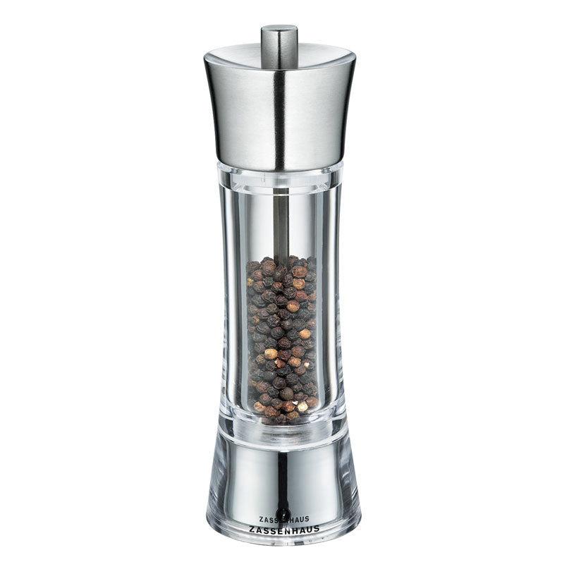 Zassenhaus AACHEN Salt / Pepper Mill - Acrylic & Stainless Steel