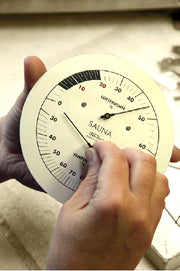 Termómetro para sauna Fischer, madera de pino, 155 mm / 6.1", 196T-03F (versión para EE. UU., Fahrenheit)