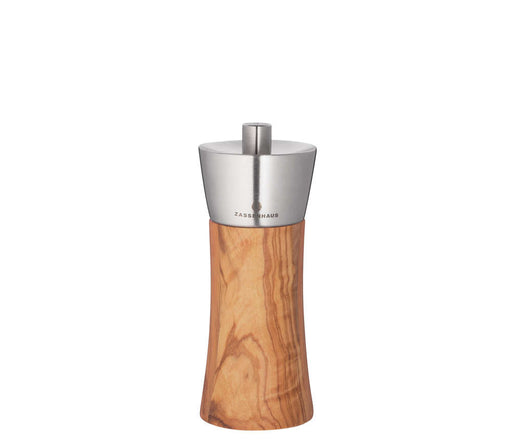 Zassenhaus Pepper / Salt Mill AUGSBURG, Olive Wood / Stainless Steel