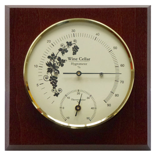 Fischer Wine Cellar Hygrometer & Thermometer 140 mm / 5.5" - 1225HT-22EN (English, °C)