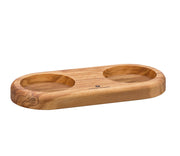 Zassenhaus Pepper & Salt Mill Set FRANKFURT with Coaster, Olive Wood
