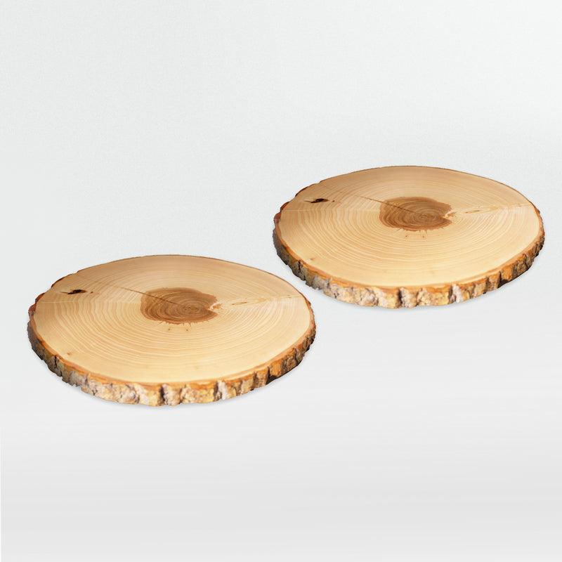 Tabla de aperitivos de corteza de madera auténtica - Apta para lavavajillas