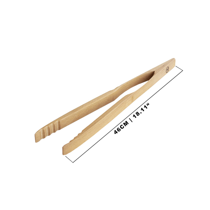 Zetzsche Kitchen Grill Tongs, Beech Wood, Gift Box
