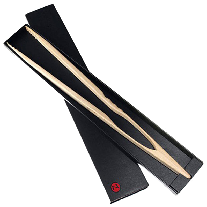 Zetzsche Kitchen Grill Tongs, Beech Wood, Gift Box