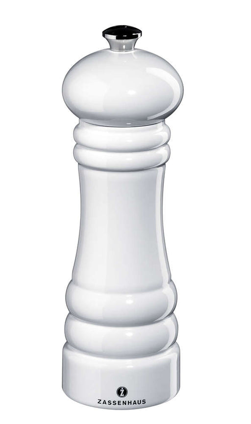 Zassenhaus Pepper / Salt Mill BERLIN, White Glossy
